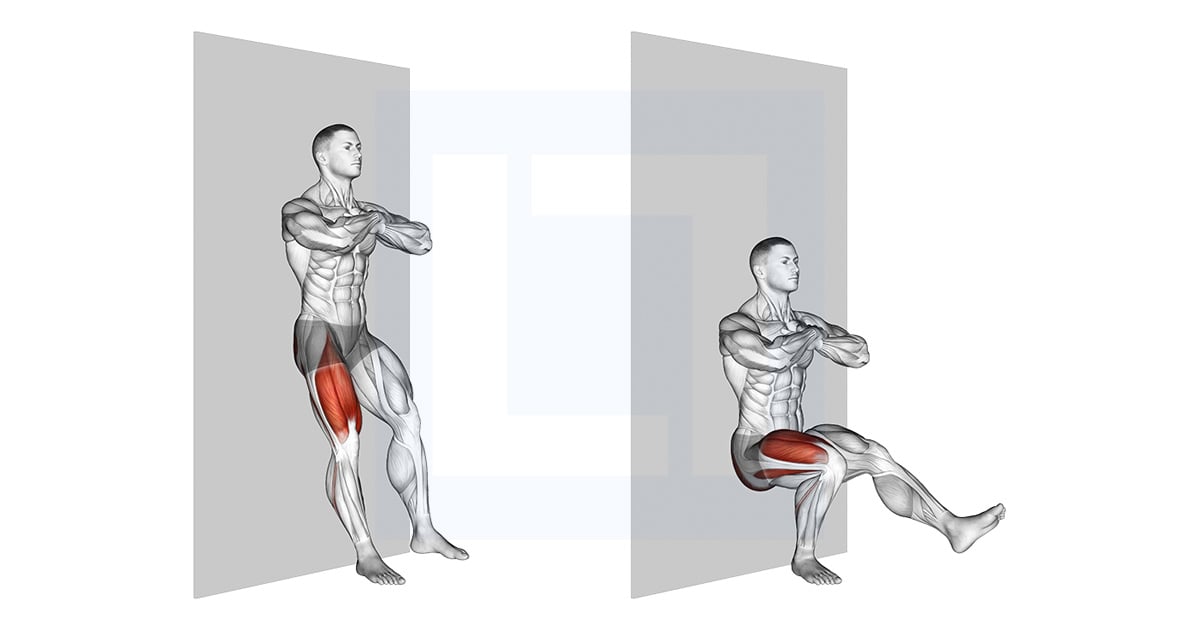 Bodyweight Single Leg Wall Squat