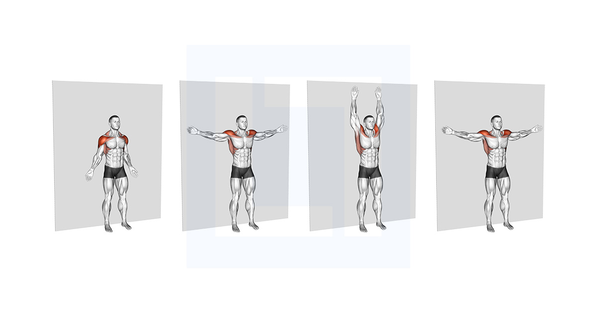 Bodyweight Standing Around World Wall Supported