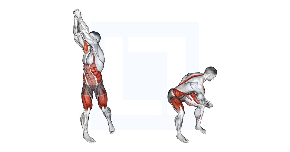 Bodyweight Wood Chop Squat