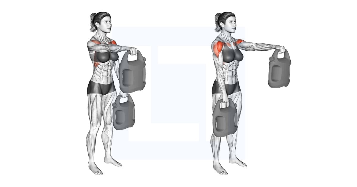 Bottle Weighted Alternate Front Raise