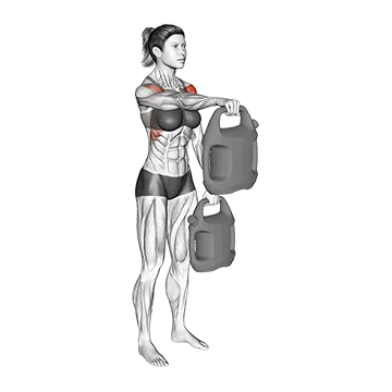 Bottle Weighted Alternate Front Raise