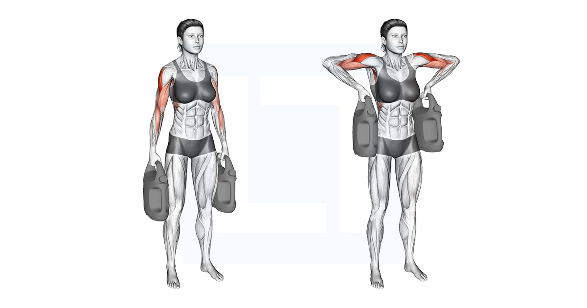 Bottle Weighted Armpit Row