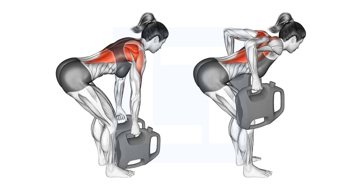 Bottle Weighted Bent Over Row