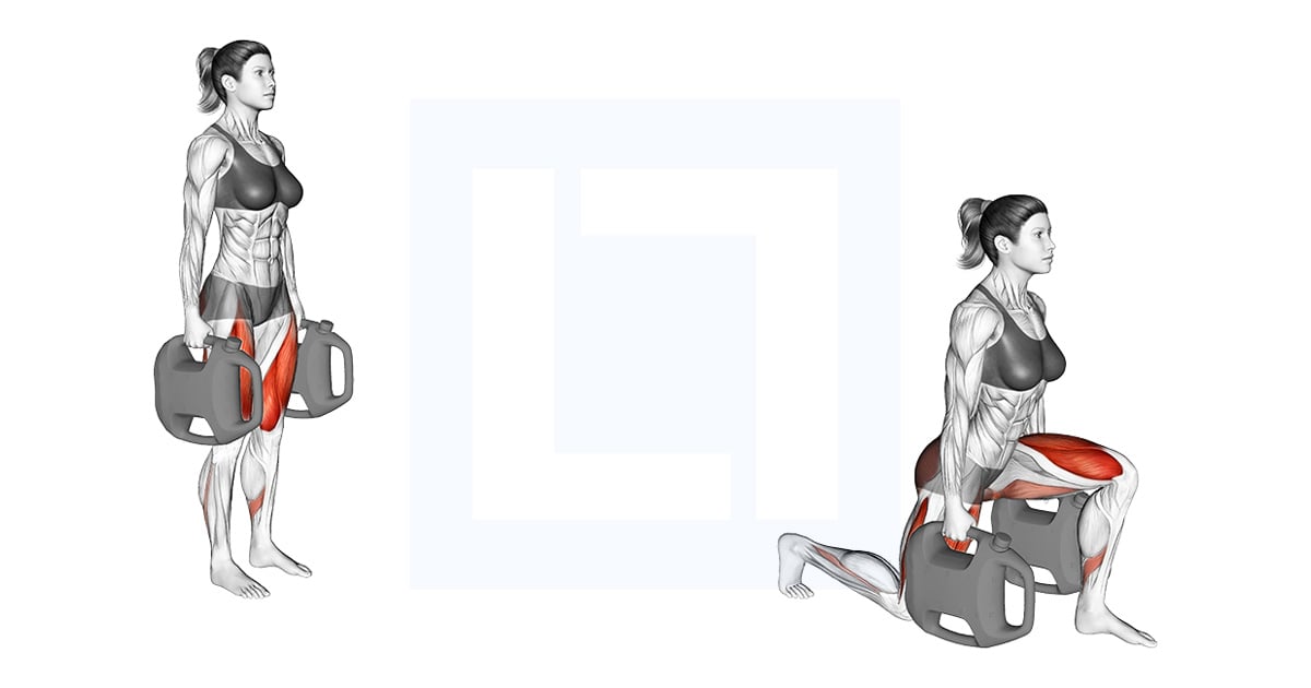 Bottle Weighted Forward Lunge