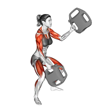 Bottle Weighted Squatting Alternate Waves