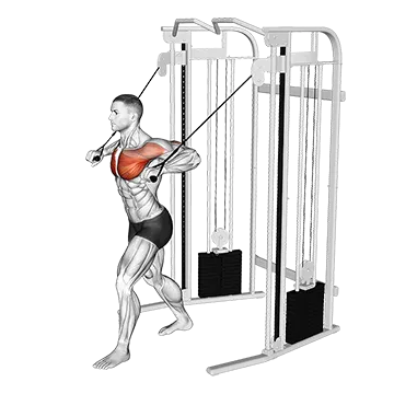 Cable Low Chest Press
