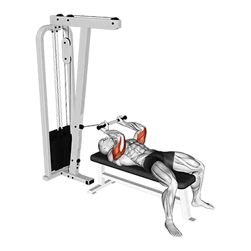 Best Cable Tricep Workouts Cable Lying Triceps Extension