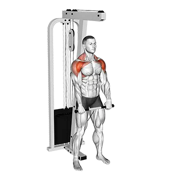 Cable Standing Front Raise Variation