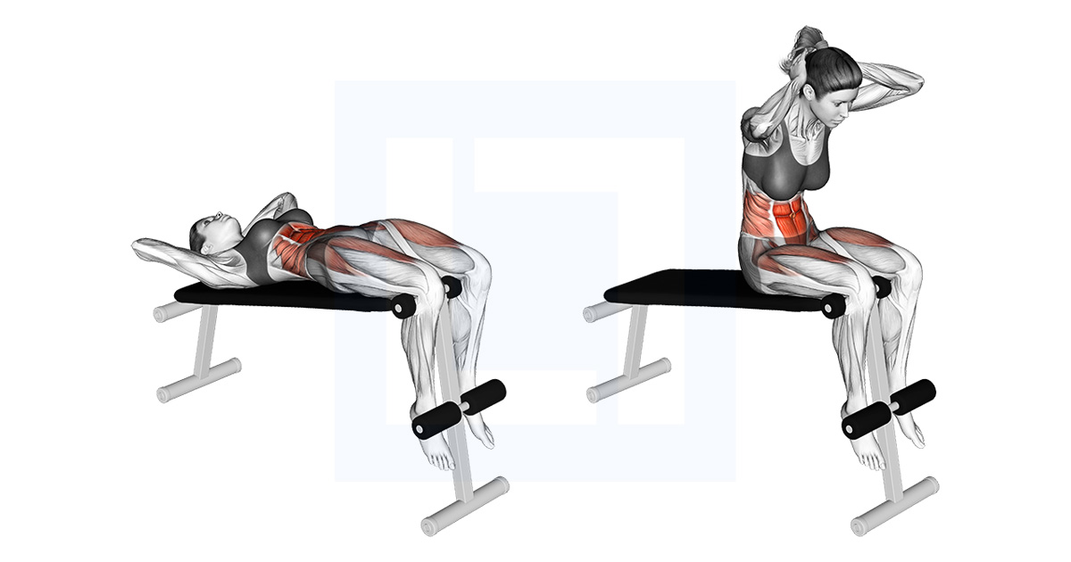 Sit-ups on Ab Bench
