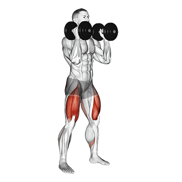 Best Quad Workouts With Dumbbells Dumbbell Front Squat