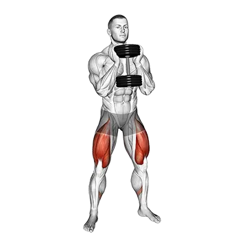 Best Dumbbell Quad Workouts Dumbbell Goblet 2 Sec Hold Squat