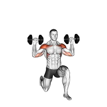Dumbbell Half Kneeling Military Press