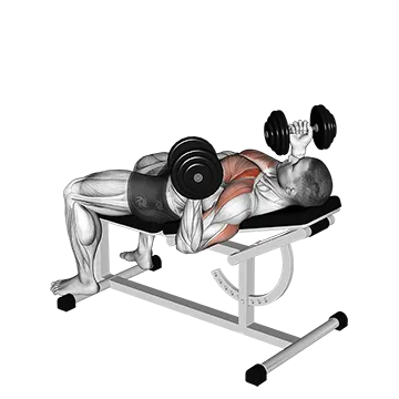 Dumbbell Incline Reverse Grip 30 Degrees Bench Press