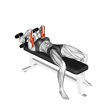 Dumbbell Lying Alternate Extension