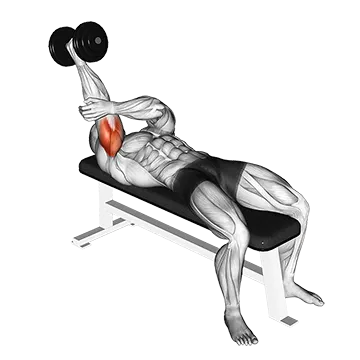 Dumbbell Lying One Arm Supinated Triceps Extension