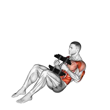 Dumbbell Russian Twist Close Grip Shoulder Press Sit Up