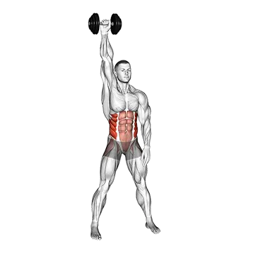 Dumbbell Standing High Windmill