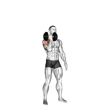 Dumbbell Standing Single Arm Arnold Press