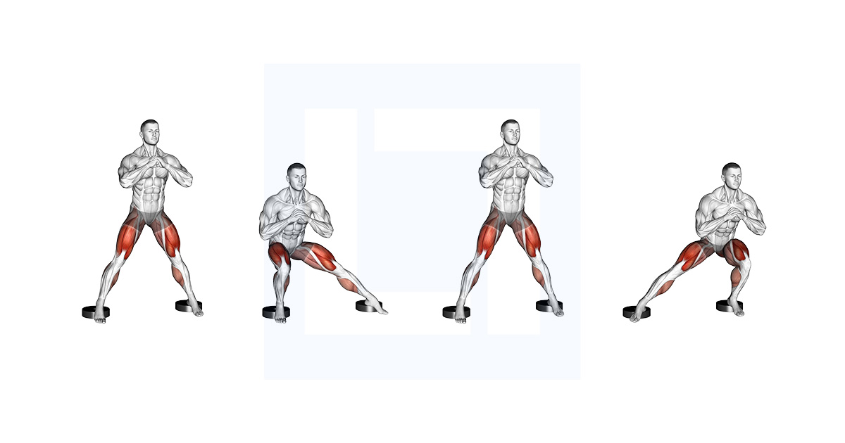 Elevated Side Lunge Deficit Lateral Lunge Elevated Side Lunge Deficit Lateral Lunge