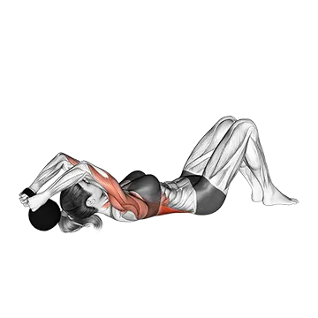 Kettlebell Bent Arm Pullover With Knees Bent
