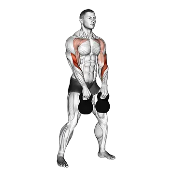 Kettlebell Double Alternating Hang Clean