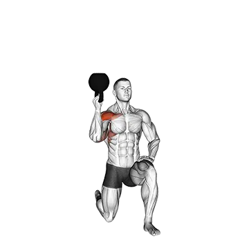 Kettlebell Half Kneeling One Arm Bottoms Up Press