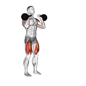 Kettlebell Lunge Clean and Press