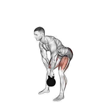 Best Kettlebell Hamstring Workouts Kettlebell Straight Leg Deadlift