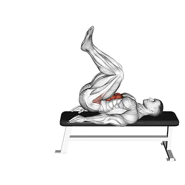 Leg Pull in Flat Bench
