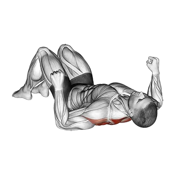 Lying Floor Row With Bent Knee
