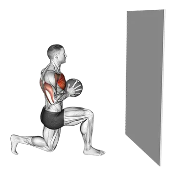Medicine Ball Half Kneeling Chest Push