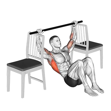 Pull Up With Bent Knee Between Chairs