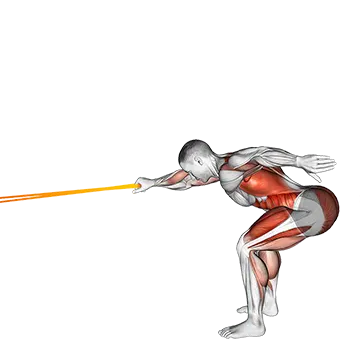 Resistance Band Deadlift With Single Arm Row