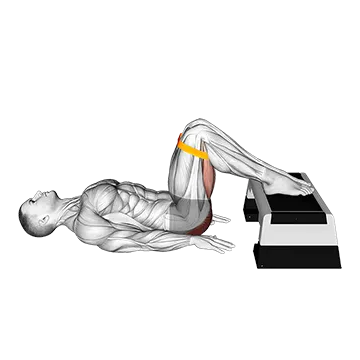 Resistance Band Elevated Glute Bridge