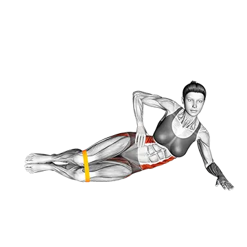 Resistance Band Side Plank Glute Raise