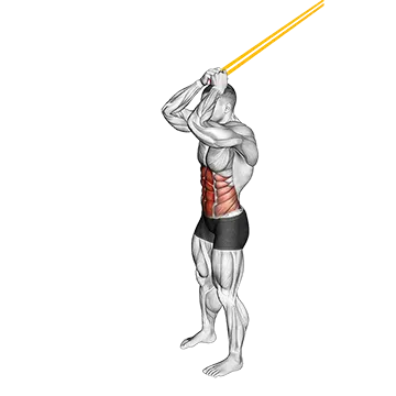 Resistance Band Standing Ab Crunch