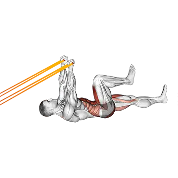 Resistance Band Upper Body Lying Air Bike