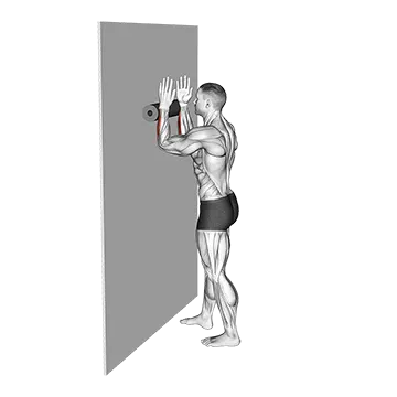 Roll Forearms Standing Against Wall