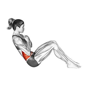 Russian Twist With Hands on Chest