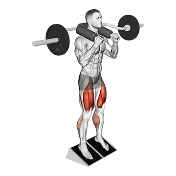 Safety Bar Elevated Heel Squat