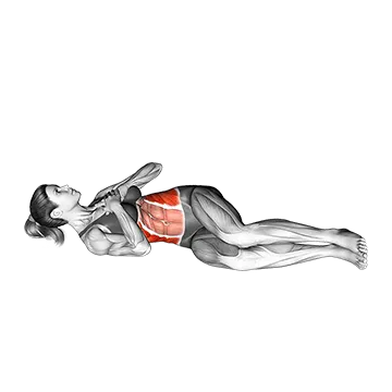 Side Crunch With Hands on Chest