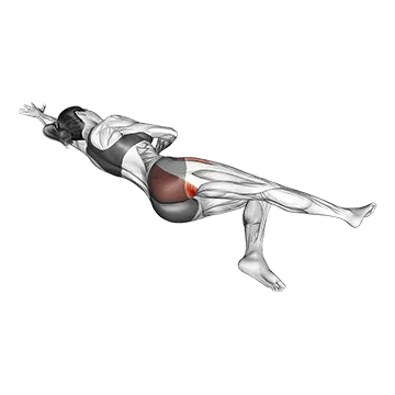 Side Lying Diagonal Backward Leg Raise