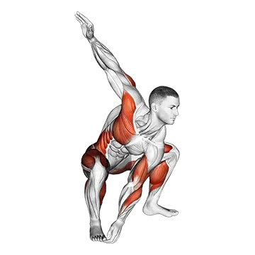 Sitting Sumo Left Twist Stretch