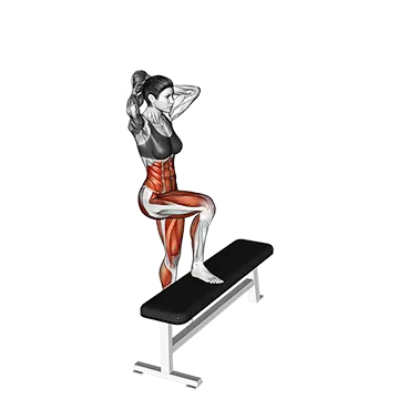 Step Up Opposite Elbow to Knee Twist