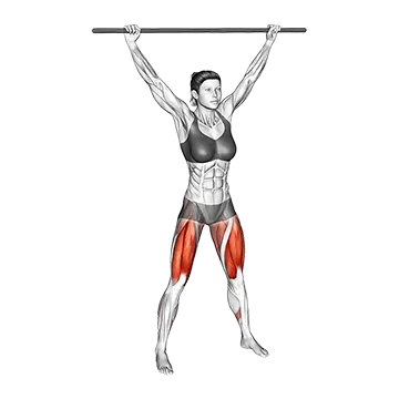 Stick Overhead Full Sumo Squat Stretch