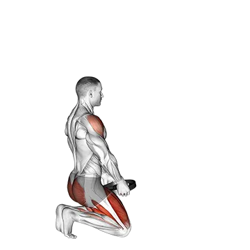 Weighted Kneeling Step With Swing