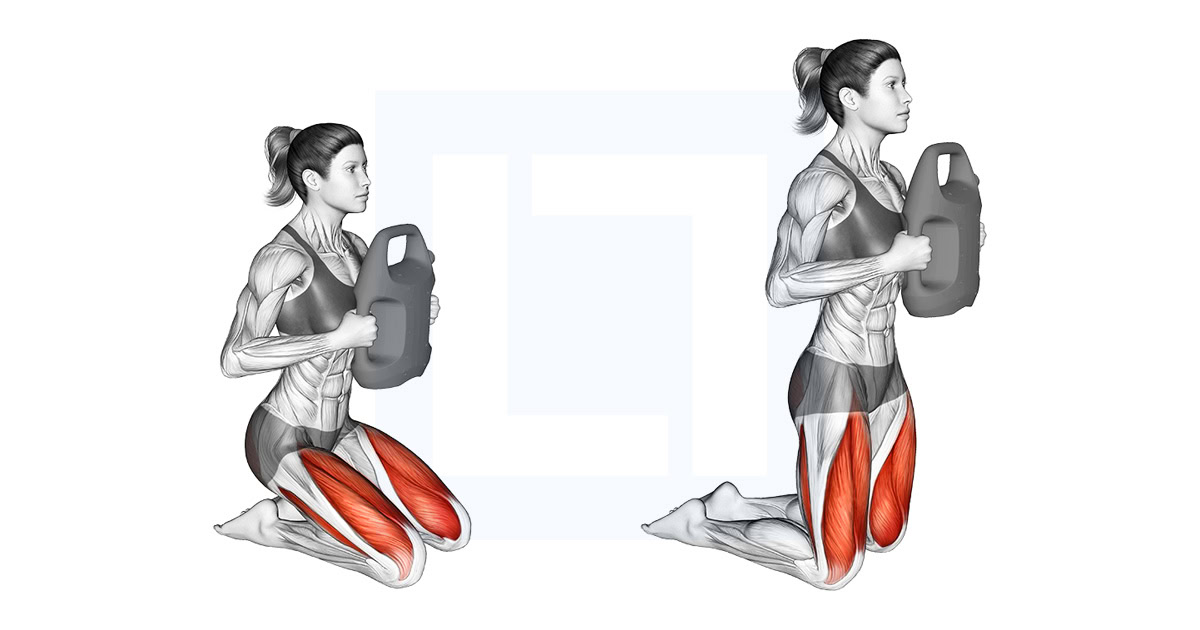 Bottle Weighted Kneeling Squat
