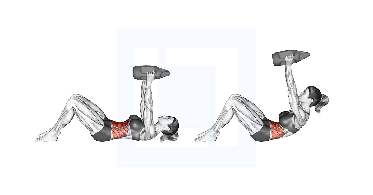 Bottle Weighted Overhead Crunch