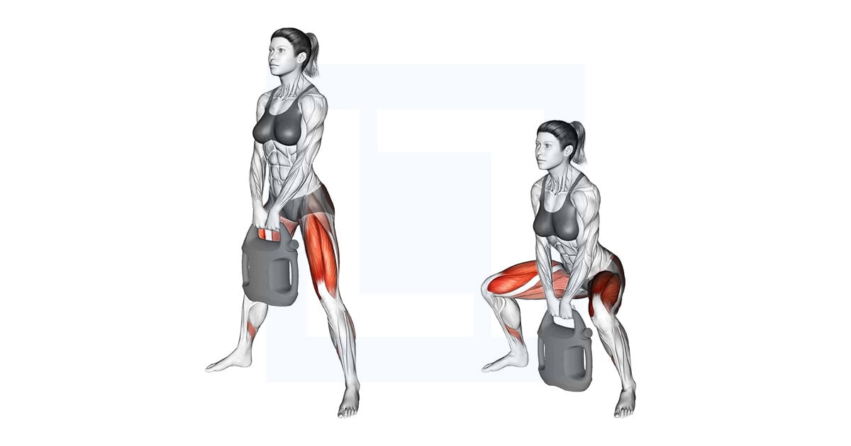 Bottle Weighted Sumo Squat