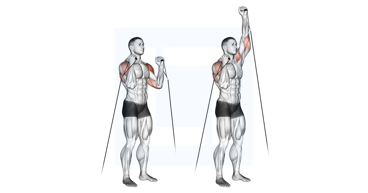 Cable Alternate Shoulder Press